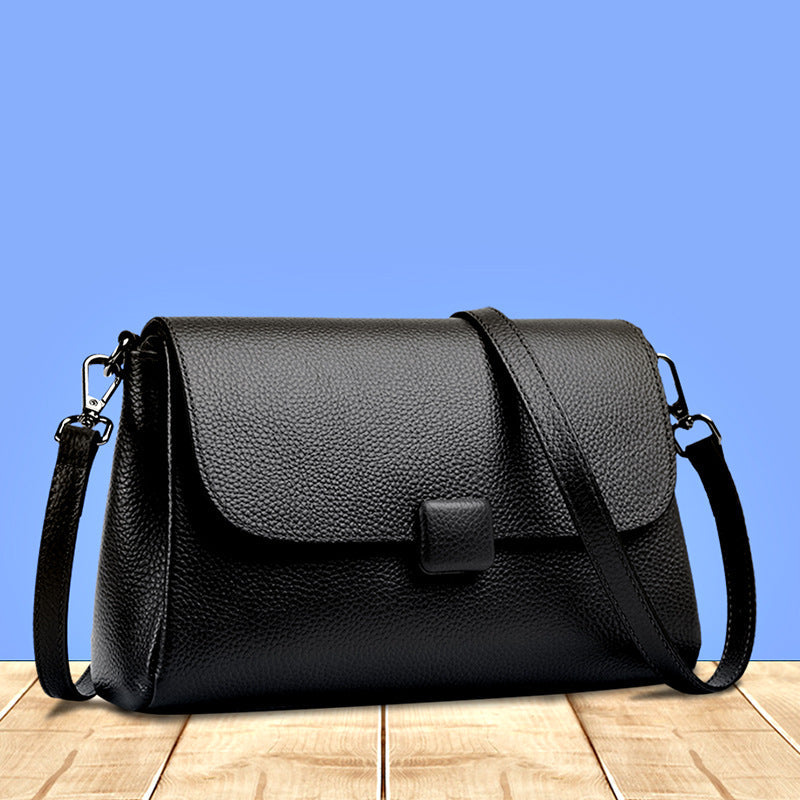 Women's Cowhide Leather Shoulder Travel Bag