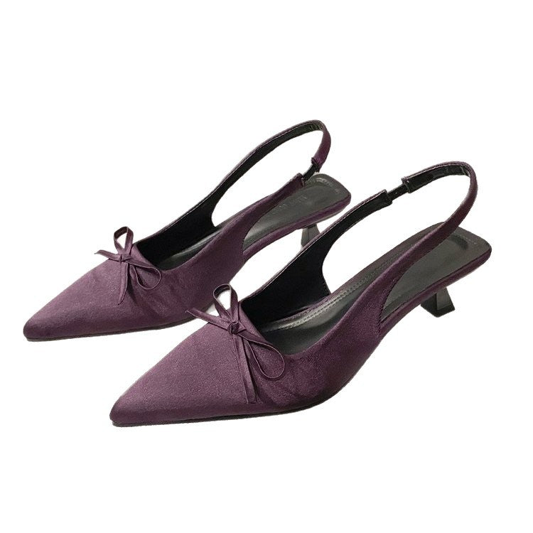 Minimalist Pointed-Toe Slingback Sandals