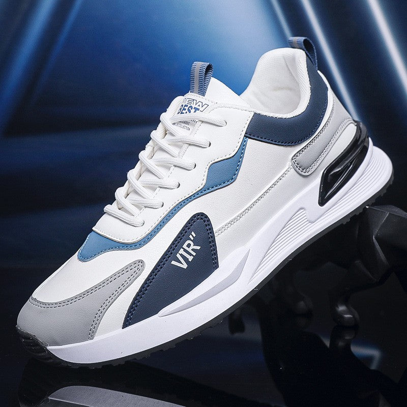 Men's Color Block Mesh Lace-Up Sneakers
