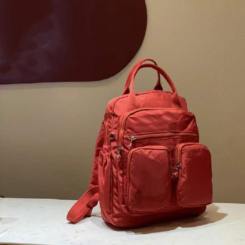 Leisure Backpack With Lightweight Nylon Multiple Pockets