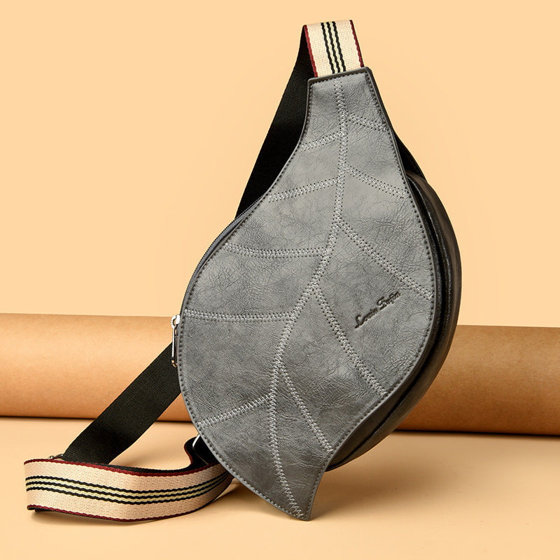 Women's Retro Leaf-Shaped Waist Bag