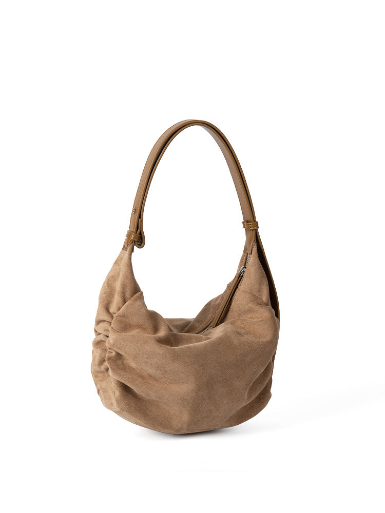 Women's Suede Shoulder Crossbody Dumpling Bag Crossbody Bag