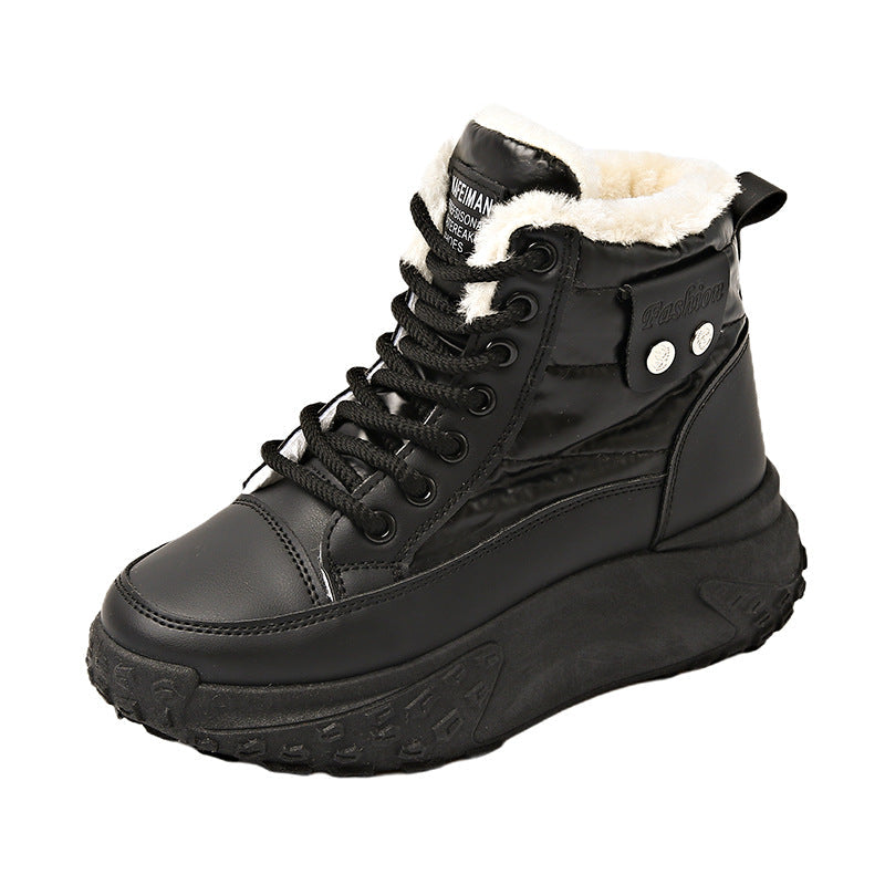 Fleece-Lined High-Top Windproof Boots