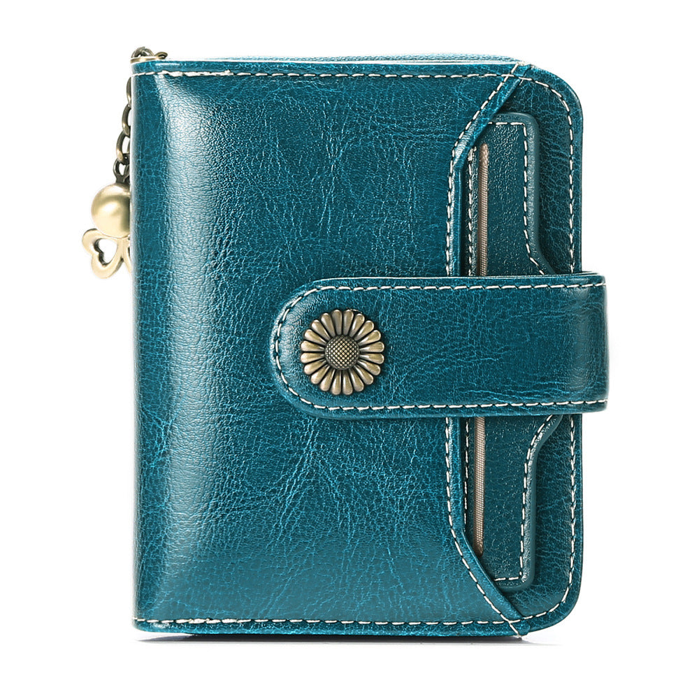 Oil Wax Genuine Leather Wallet