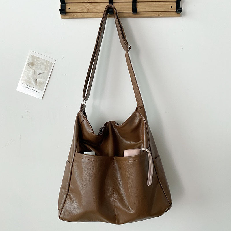 Women's Large Capacity Textured Messenger Bag