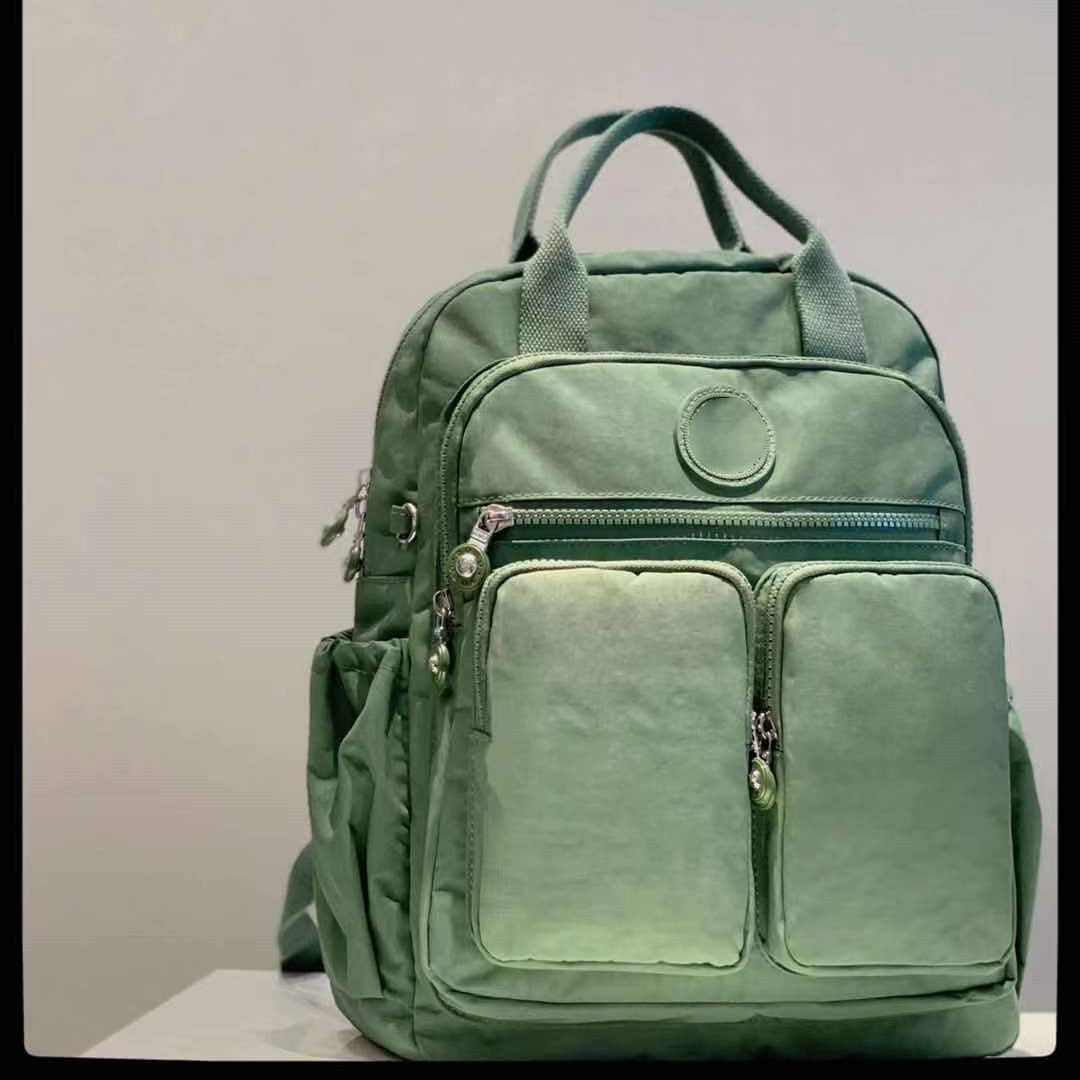 Leisure Backpack With Lightweight Nylon Multiple Pockets