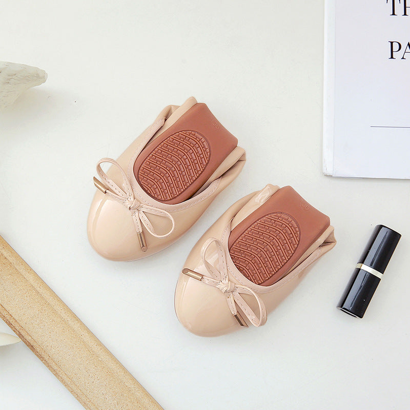 Foldable Bow Ballet Flats