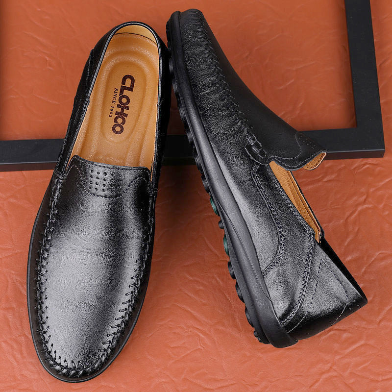 Men's Cowhide Business Casual Flats