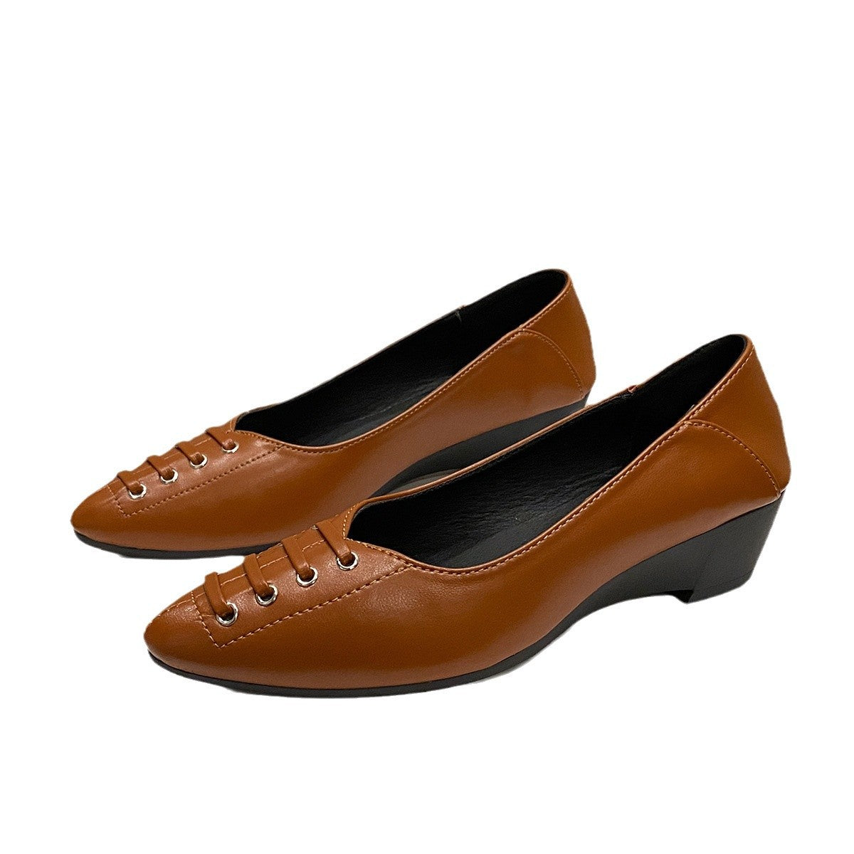 Women's Non-Slip Brown Loafers