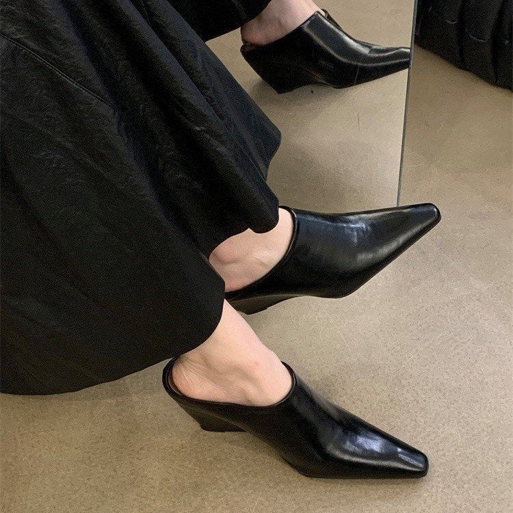 Women's Wind Wedge Closed Toe Half Slippers