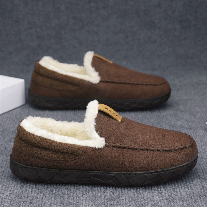 Men's Slip-On Fleece-Lined Snow Boots