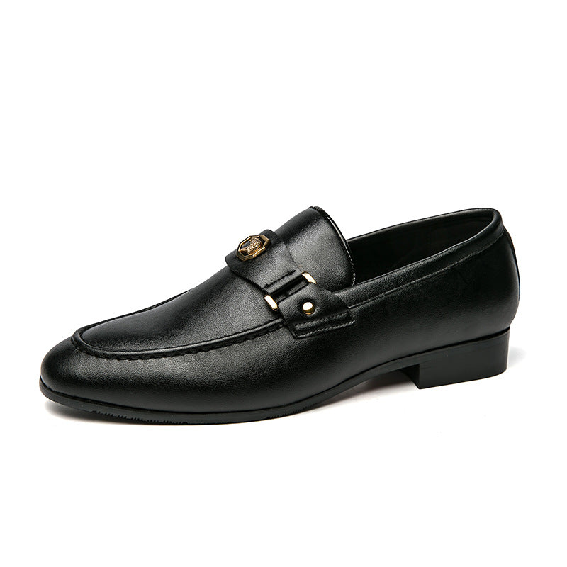 Men's Metal-Buckle Slip-On Shoes