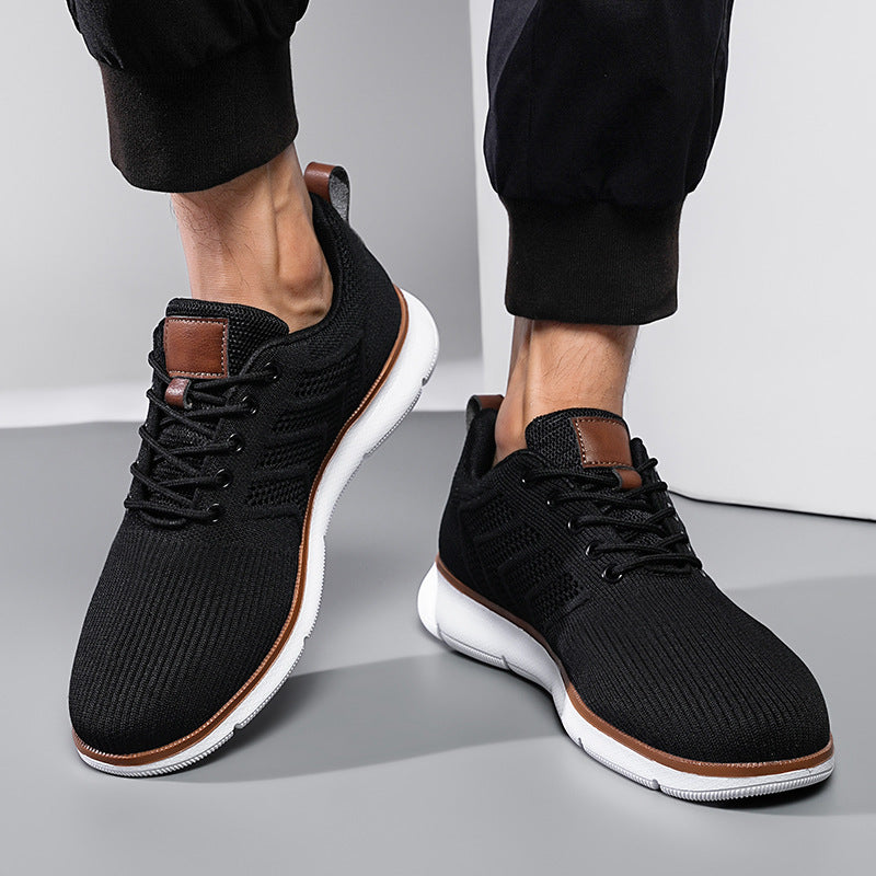 Men's Casual Lace-Up Mesh Walking Sneakers