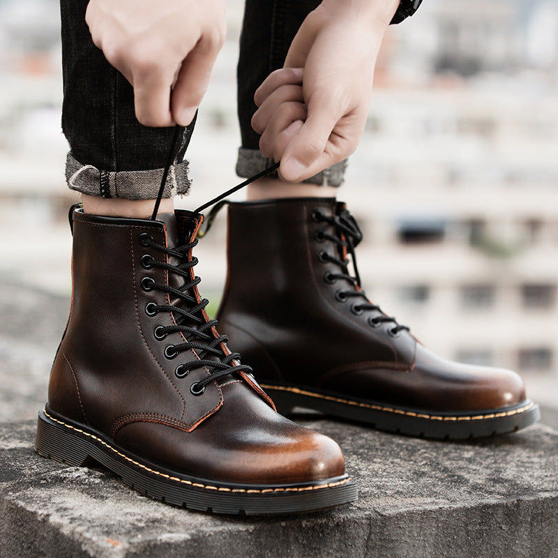 High-top British Style Tooling Martin Boots