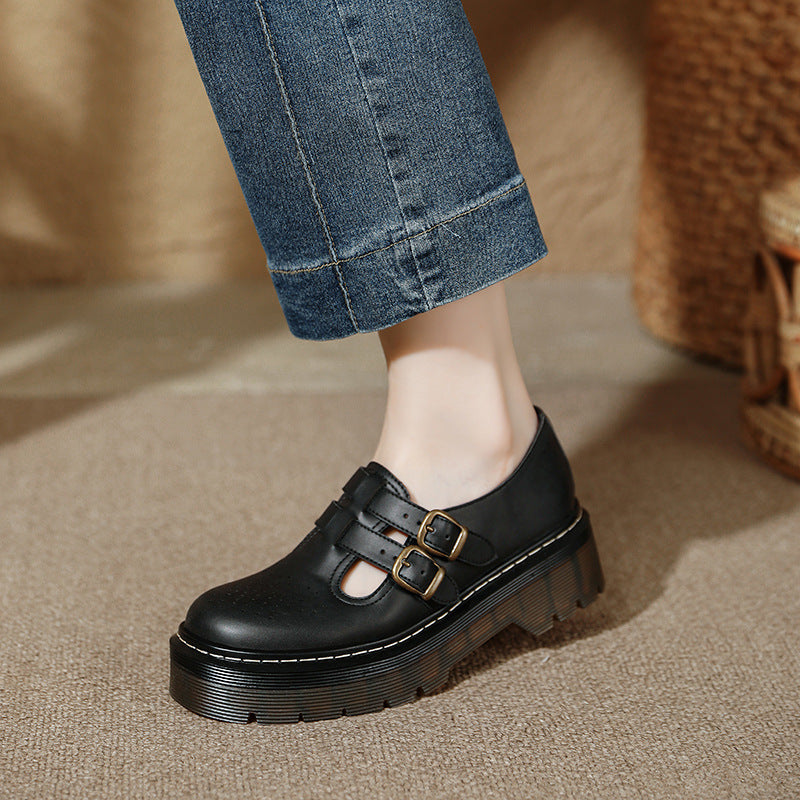 College-style Carved Brogue Platforms