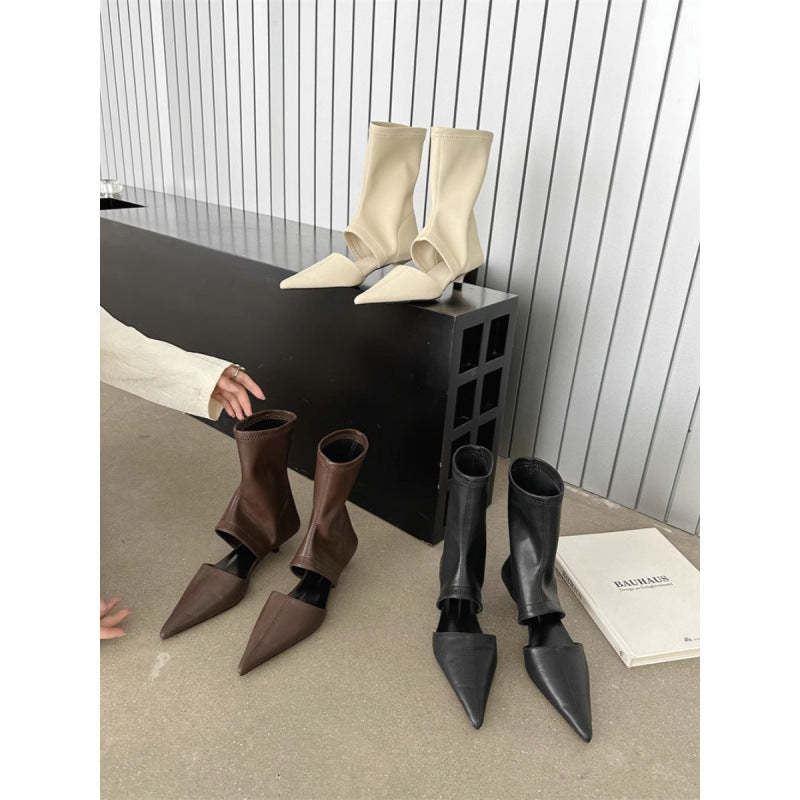 Women's French-style Pointed-toe Stiletto Boots