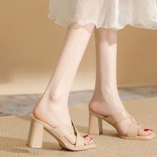 Women's Fashion Open-Toe Chunky Heel Sandals