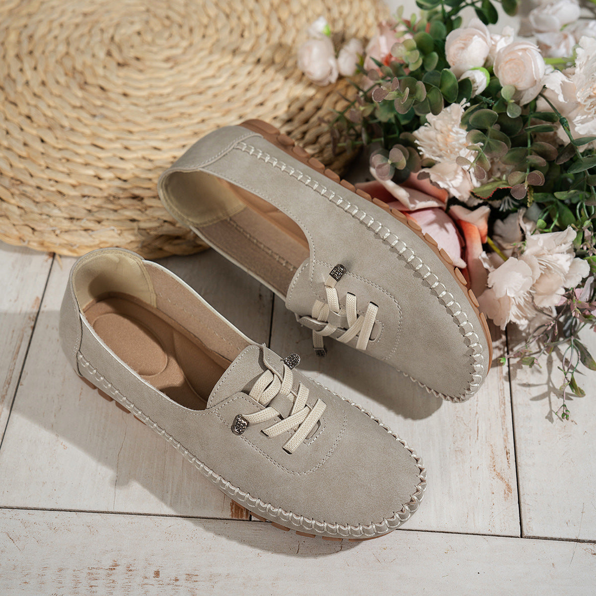 Women's Soft Lace-Up Flats