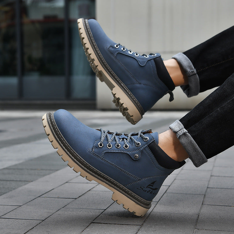 Men's Mid-Top British Style Worker Boot