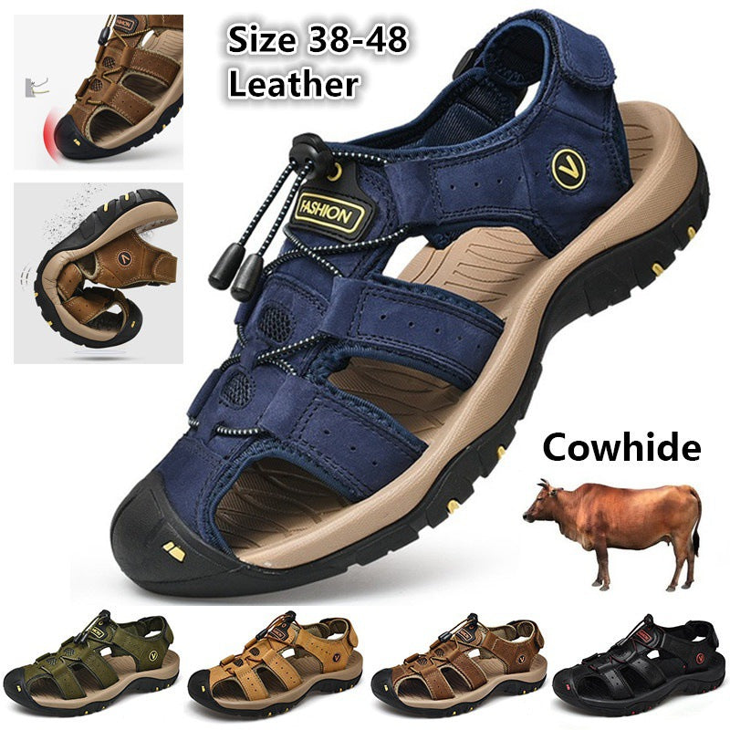 Men's Outdoor Leather Sports Sandals