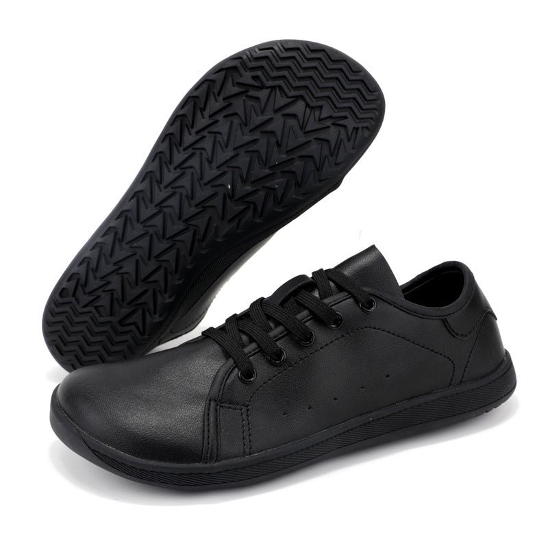 Wide Toe Synthetic Leather Flats