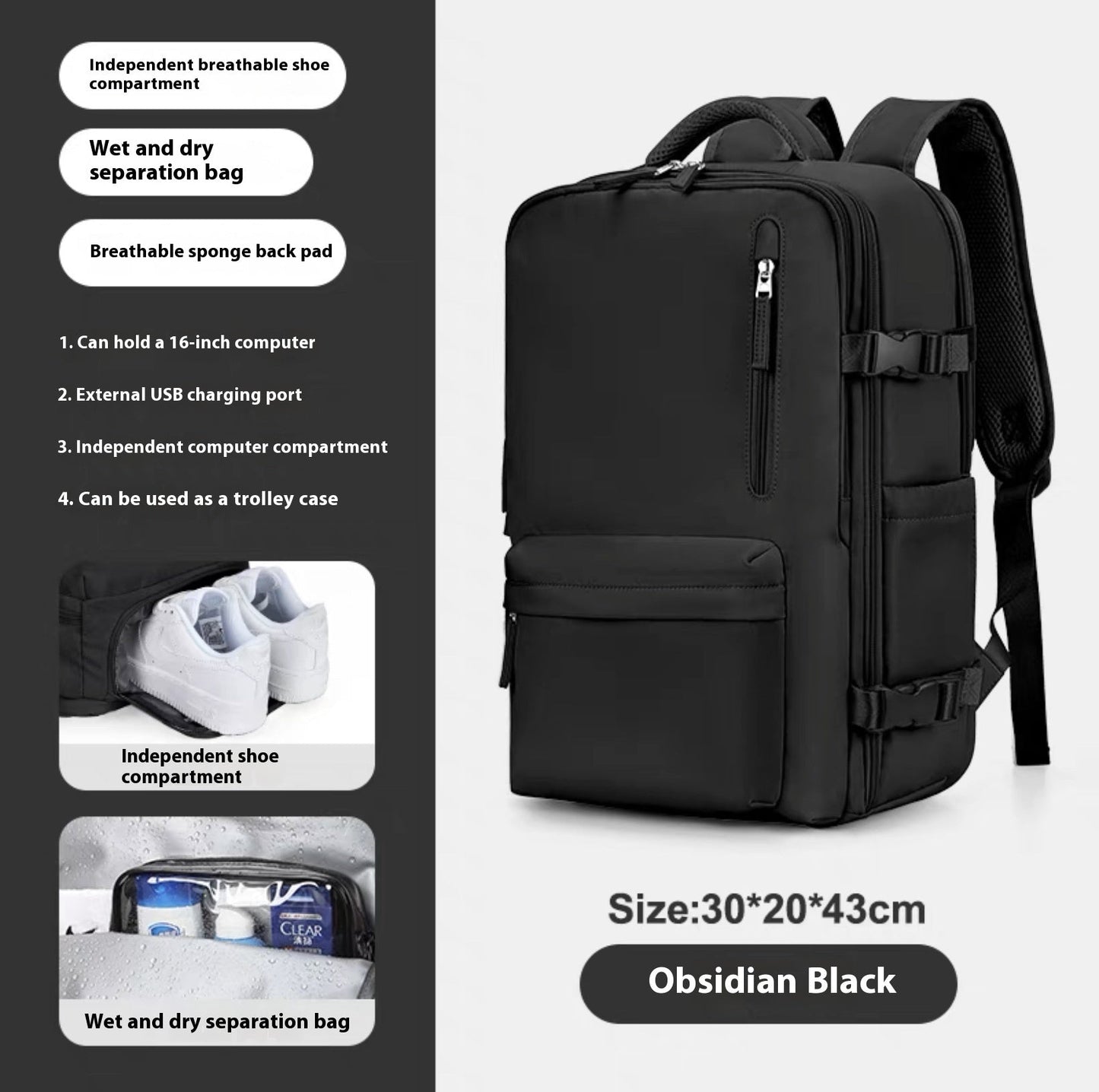 Large Capacity Travel Backpack