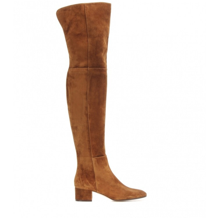 Women's Over-the-Knee Suede Block Heel Boots