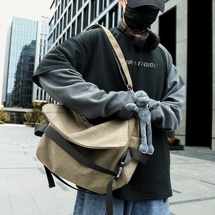 Men's Minimalist Canvas Crossbody Bag