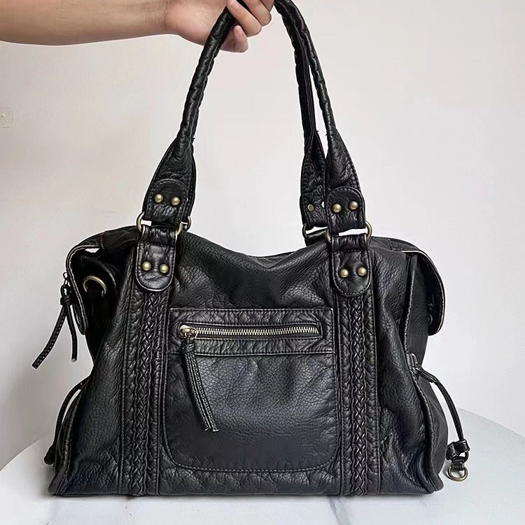 Women's French Retro Motorcycle Travel Bag