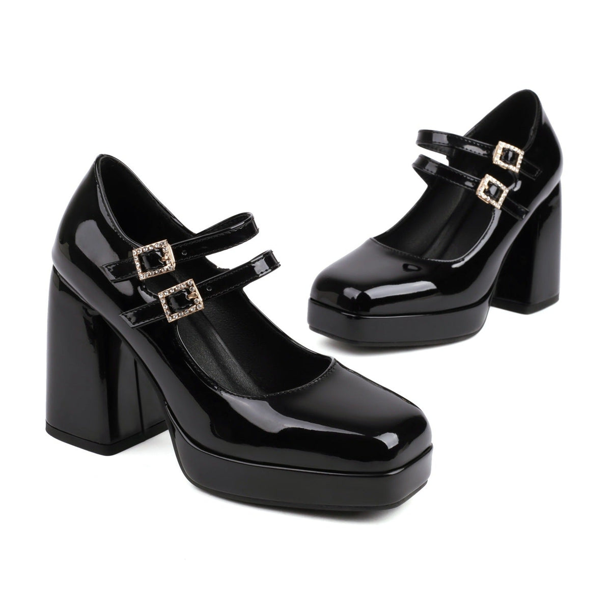 Women's Square-Toe Mary Jane Flats