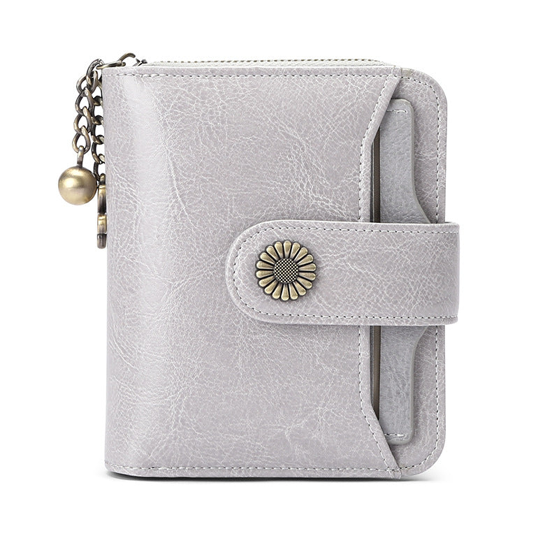 Oil Wax Genuine Leather Wallet