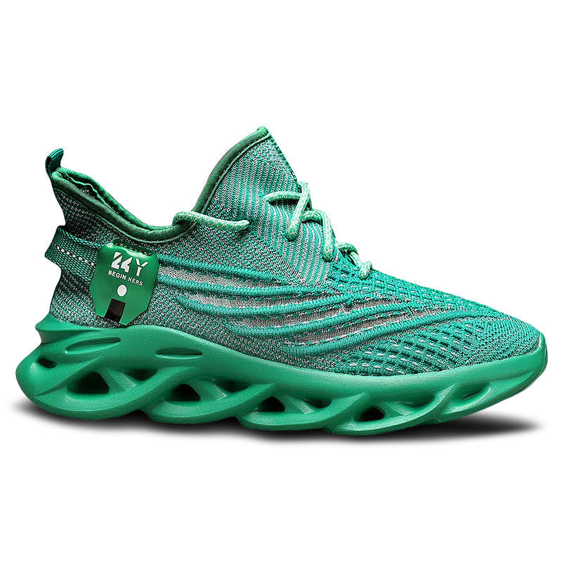 Men's Flyknit Breathable Mesh Platform Sneakers