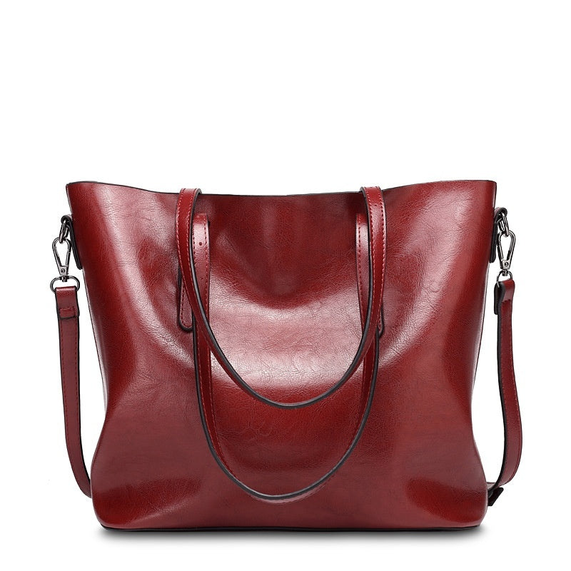 Women's Retro Style Oil Wax Shoulder Bag Travel Bag