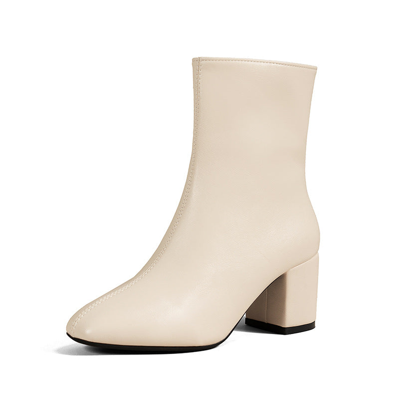 Women's High-Heel Square-Toe Boots