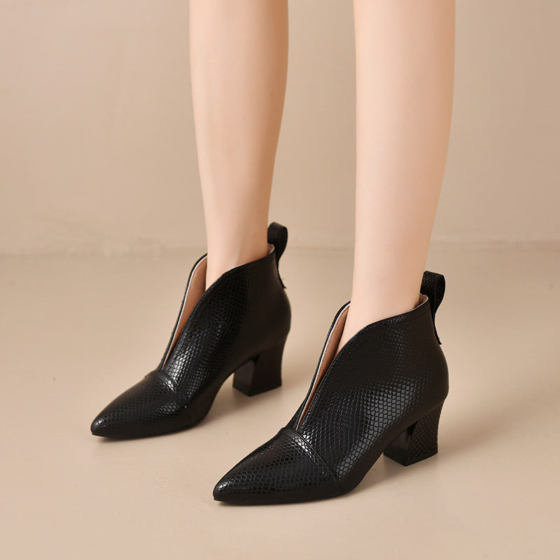 Women's High-Heeled Martin-Style Ankle Boots