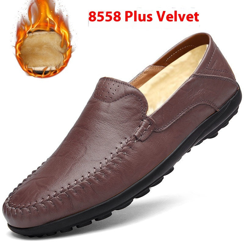 Men's Cowhide Business Casual Flats