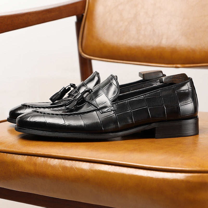 Men's Slip-On Leather Shoes Male