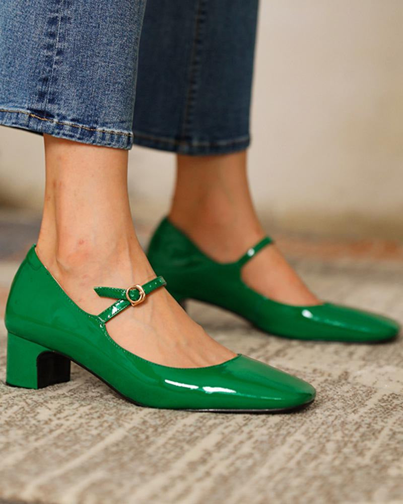 Women's Square-Toe Mary Jane Shoes