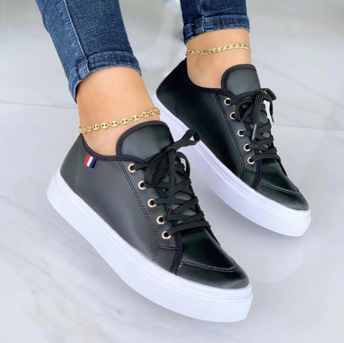 Women's Round-Toe Platform Casual Shoes