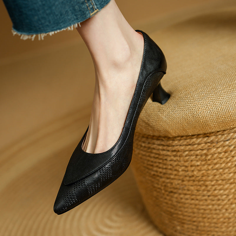 Women's Soft Sheepskin Pointed-Toe Stiletto Heels