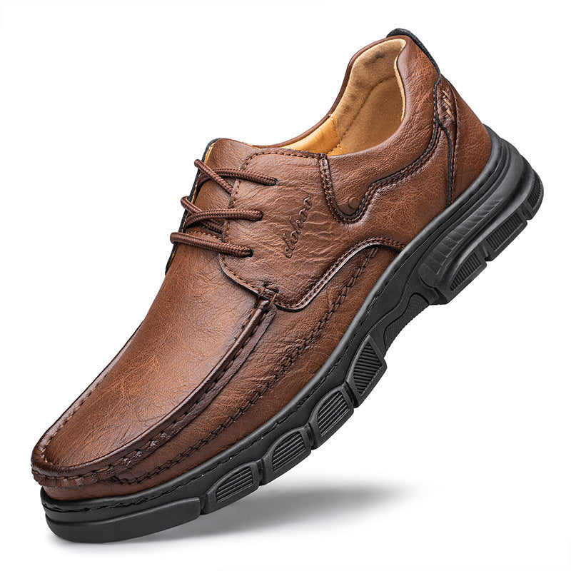 Men's Handmade Stitching Casual Leather Shoes