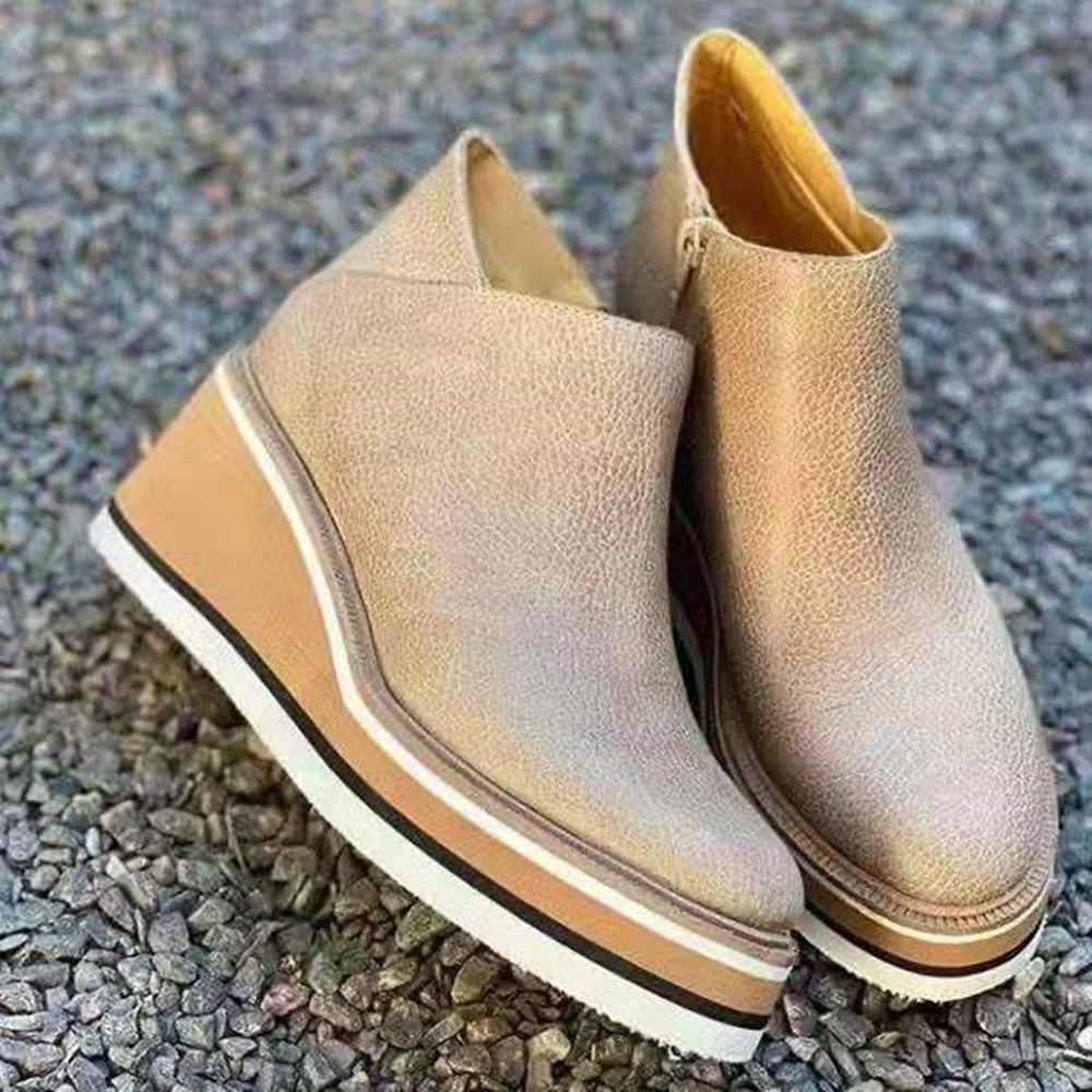Unisex Flat Side Zipper Wedge