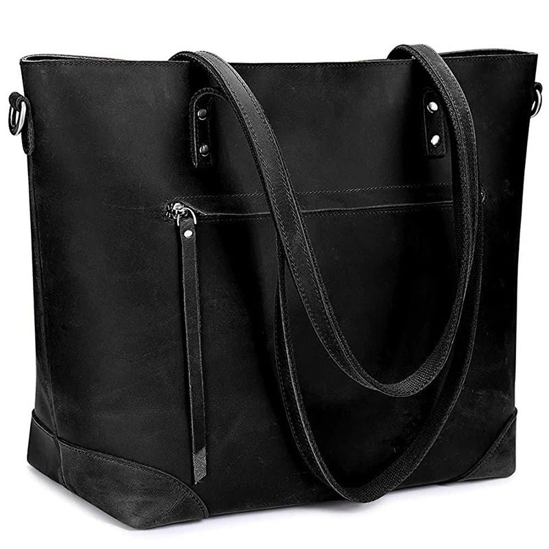 Retro Oil Wax Skin Leisure Tote Handbag Travel Handbag