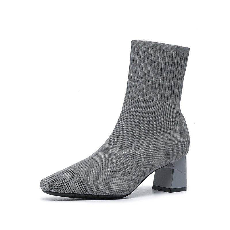 Women's Elastic Knit Sock Boots