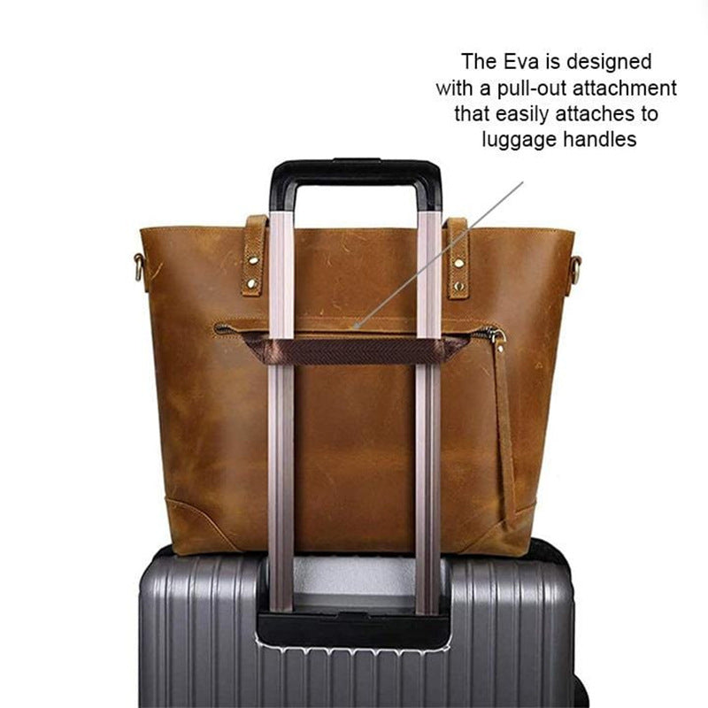 Retro Oil Wax Skin Leisure Tote Handbag Travel Handbag