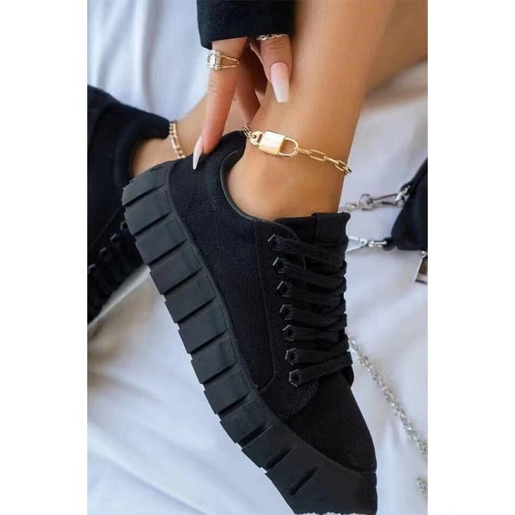 Canvas Platform Sneakers