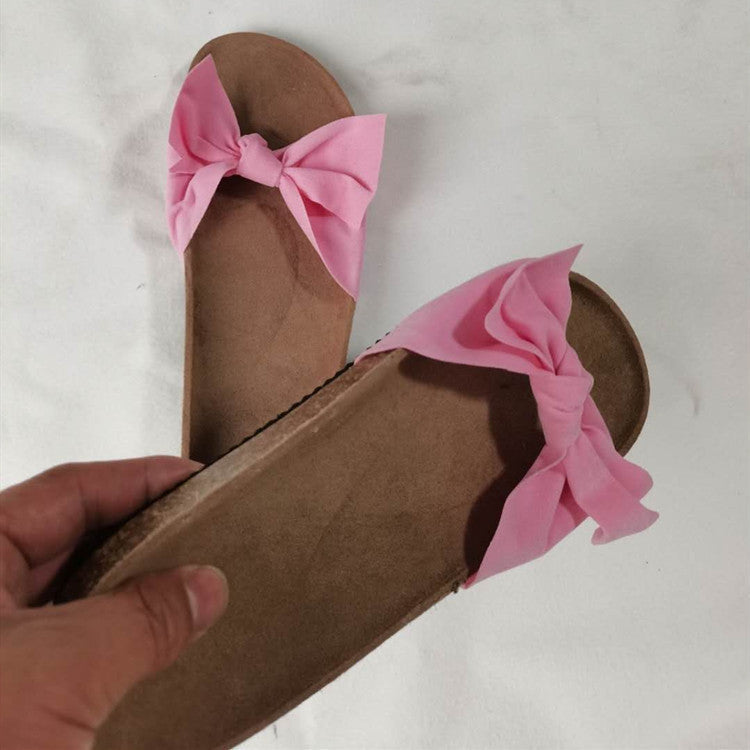 Women's Bow Platform Slide Slippers