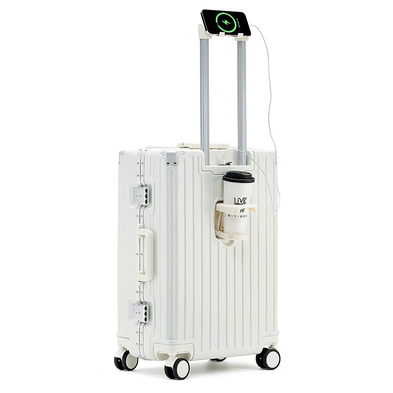 Unisex Aluminum Frame Solid Trolley Travel Case Travel Bag