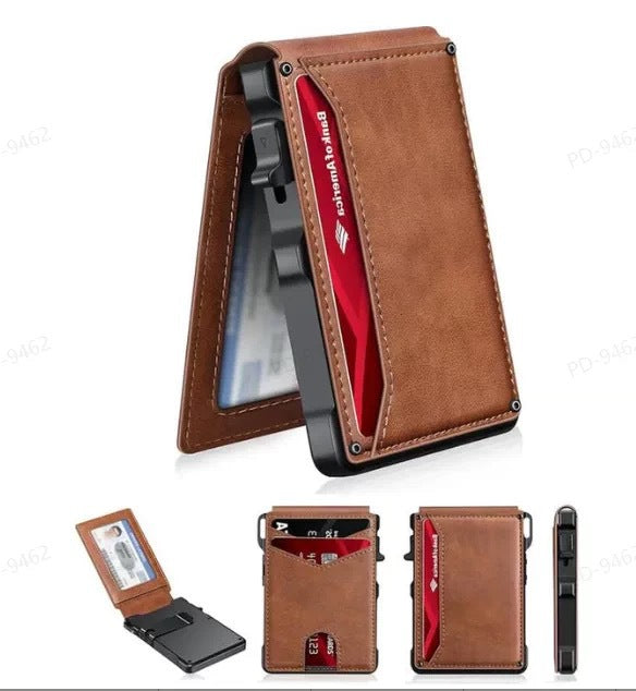 Dual-Fold Carbon Fiber Flip Wallet