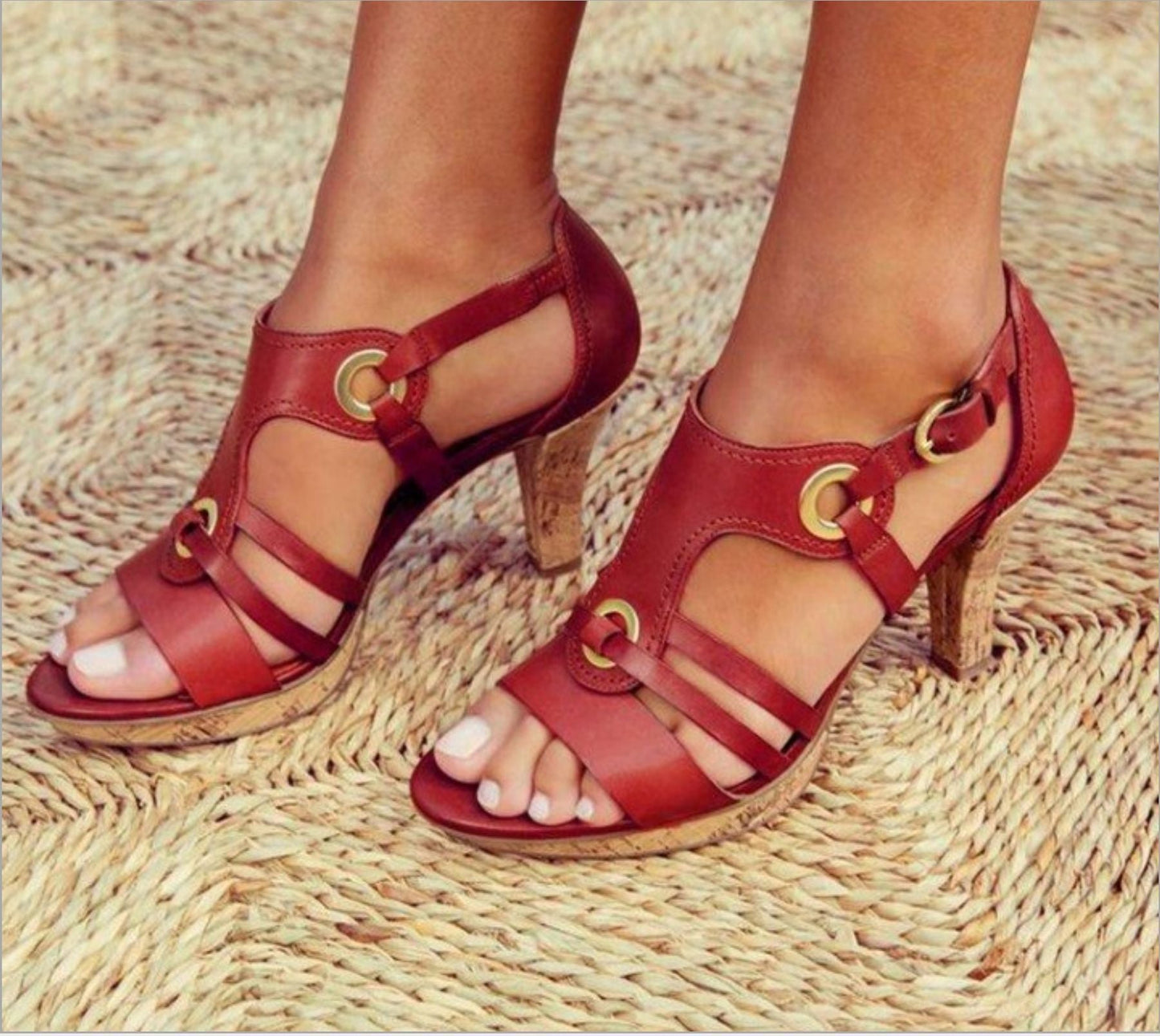 Women's Solid Color Fish Mouth Shoes